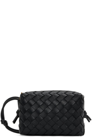 BOTTEGA VENETA Nappa Intrecciato Mini Loop Camera Bag Black