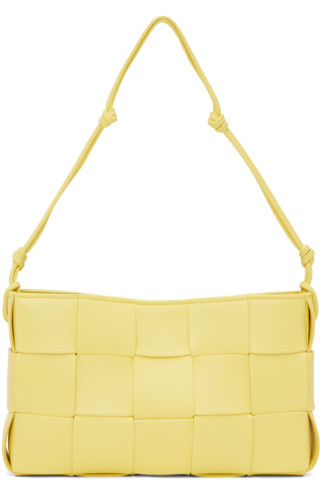 Bottega Veneta: Yellow Cassette Shoulder Bag | SSENSE
