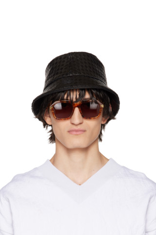 Bottega Veneta® Men's Intrecciato Leather Bucket Hat in Lighthouse