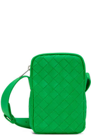 Bottega Veneta - Men - Intrecciato Padded Shell Messenger Bag Green