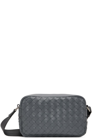 Men's Camera Bag Classic Intrecciato Crossbody Bag by Bottega Veneta