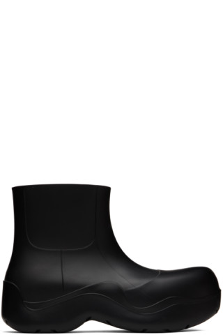 Bottega Veneta: Black Puddle Boots | SSENSE