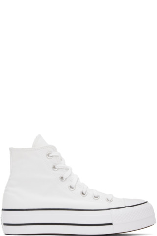 White Chuck Taylor All Star Lift Platform Sneakers by Converse on Sale