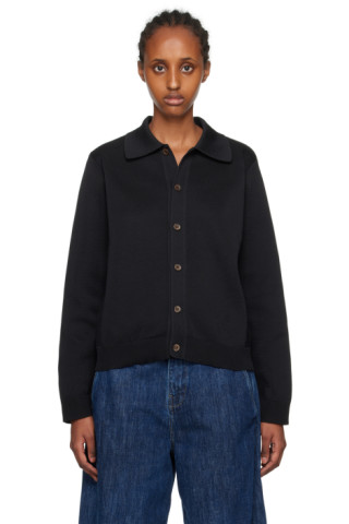 Black Evening Polo Cardigan by OUR LEGACY on Sale