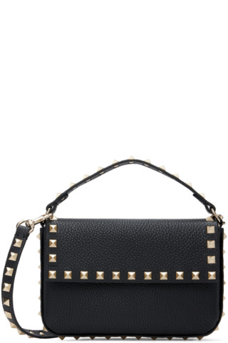 Valentino Garavani: Black Rockstud Bag | SSENSE