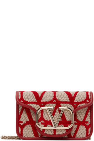 Red VALENTINO GARAVANI LOCÒ TOILE ICONOGRAPHE SHOULDER BAG  (2W0B0L97JSQJ4A)