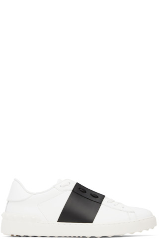 Valentino Garavani: White & Black Sneakers | SSENSE