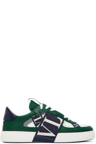 Valentino Garavani: Green & White VL7N Sneakers | SSENSE