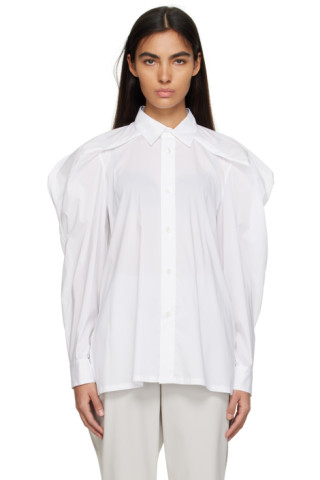White R Shirt by Issey Miyake on Sale
