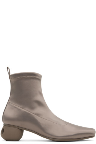 Taupe United Nude Edition Carve Boots by ISSEY MIYAKE on Sale