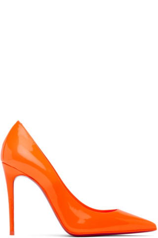 Christian Louboutin: Orange Kate 100 Heels | SSENSE