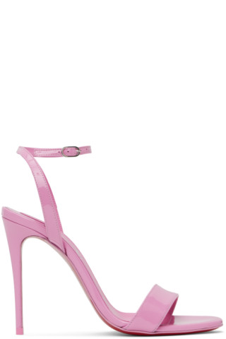Christian Louboutin: Pink Loubigirl Heeled Sandals | SSENSE