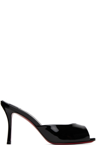 Christian Louboutin Sinouhe Black Leather Sandals –