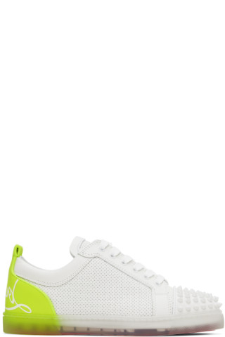 Christian Louboutin: White Fun Louis Junior Sneakers