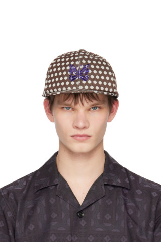 NEEDLES: Brown Polka Dot Cap | SSENSE