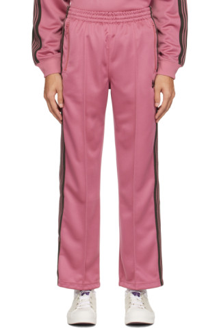 NEEDLES: Pink Drawstring Track Pants | SSENSE