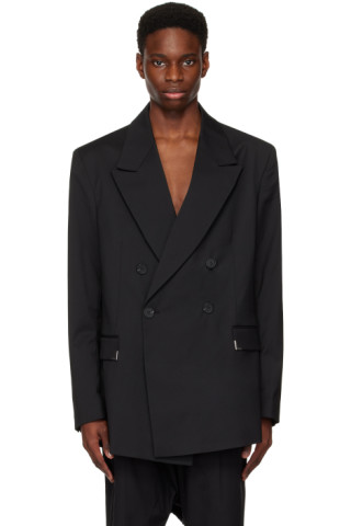 Han Kjobenhavn: Black Boxy Suit Blazer | SSENSE