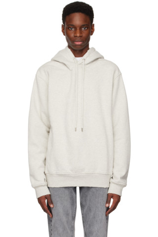 Gray Distressed Hoodie by Han Kjobenhavn on Sale