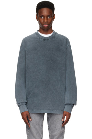 Han Kjobenhavn: Gray Distressed Long Sleeve T-Shirt | SSENSE