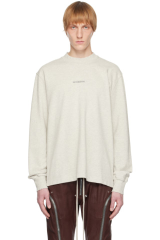 Han Kjobenhavn: Gray Distressed Long Sleeve T-Shirt | SSENSE