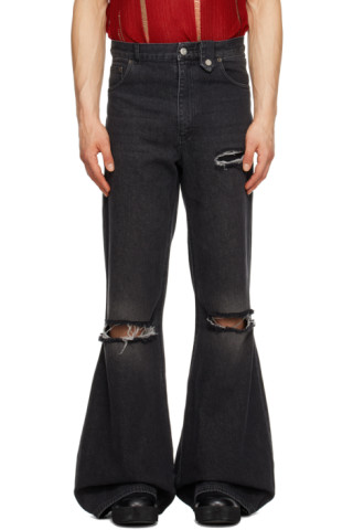 EGONlab: Black Atomic Jeans | SSENSE Canada