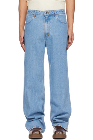 Eckhaus Latta: Blue Wide-Leg Jeans | SSENSE