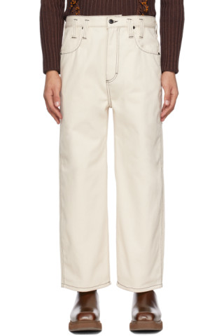 Eckhaus Latta: Off-White Baggy Jeans | SSENSE