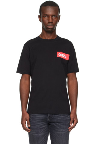 032c: Black Taped T-Shirt | SSENSE Canada