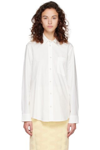 White Kaleb Shirt by Nanushka on Sale