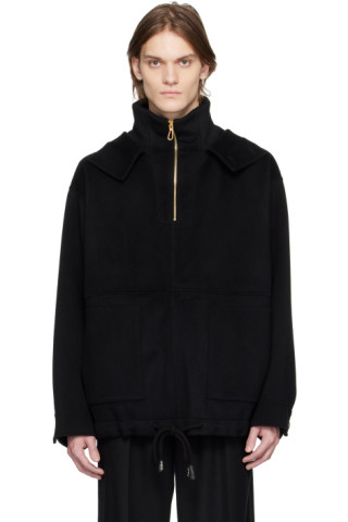 Nanushka: Black Almos Hoodie | SSENSE