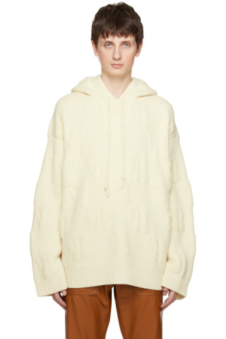 Nanushka: Off-White Camal Hoodie | SSENSE