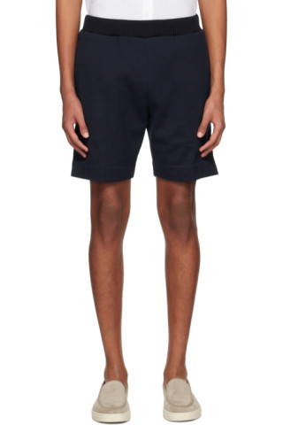 Navy Bryan Shorts by Massimo Alba on Sale