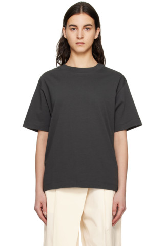 Gray Oversized T-Shirt by House of Dagmar on Sale