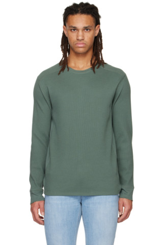 【関税込み】Vince カーキ サーマル 長袖Tシャツ Vinceのカーキ サーマル 長袖Tシャツがセール中
