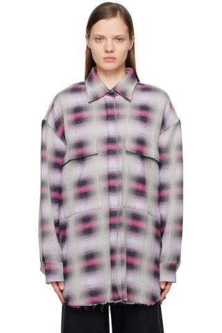 AMIRI: Gray Oversized Shirt | SSENSE