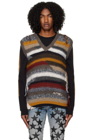 AMIRI: Multicolor Stripe Vest | SSENSE