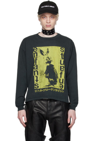 Enfants Riches Déprimés: Black Bunny Long Sleeve T-Shirt | SSENSE