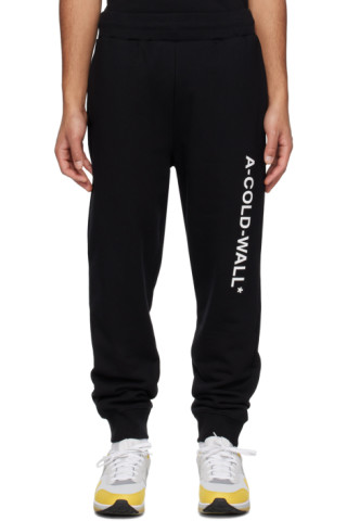 Black Logo Tape Trim Sweatpants