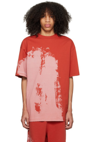 【関税込み】A-COLD-WALL* レッド Brushstroke Tシャツ 231891M213024_1.jpg