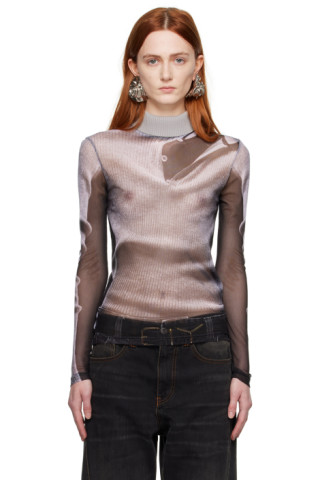 Gray Jean Paul Gaultier Edition Trompe L'Oeil Turtleneck by Y/Project ...