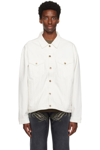 Etudes White Denim Guest Patch Jacket Etudes