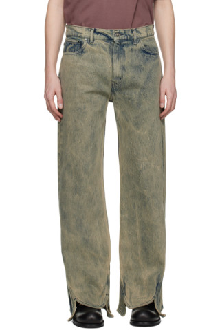 Y/Project: Beige Tudor Jeans | SSENSE