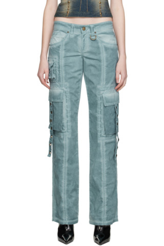 【関税込み】Blumarine ブルー アイレット トラウザーズ 231901F087020_1.jpg