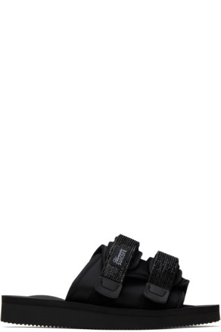 Black Suicoke Edition Moto Sandals by Blumarine on Sale