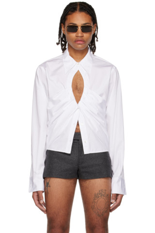 K.NGSLEY: White 'The Girl' Shirt | SSENSE