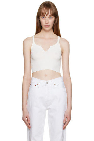 ÉTERNE SSENSE Exclusive Crop Rib Tank Top