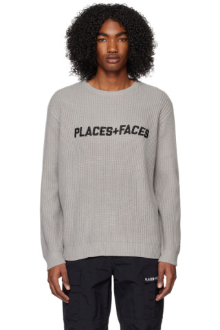PLACES+FACES: Gray Heavy Sweater | SSENSE