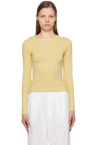 FLORE FLORE: SSENSE Exclusive Yellow Max Long Sleeve T-Shirt | SSENSE