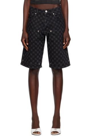 Louis Vuitton Monogram Pattern Denim Shorts 