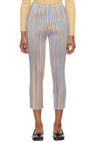 Pleats Please Issey Miyake: Orange & Blue Crossroad Trousers